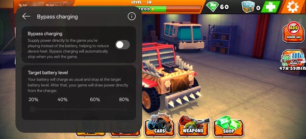 Por el momento, la carga bypass en dispositivos como el OnePlus 13R está limitada a los juegos. (Fuente de la imagen: OnePlus Community)