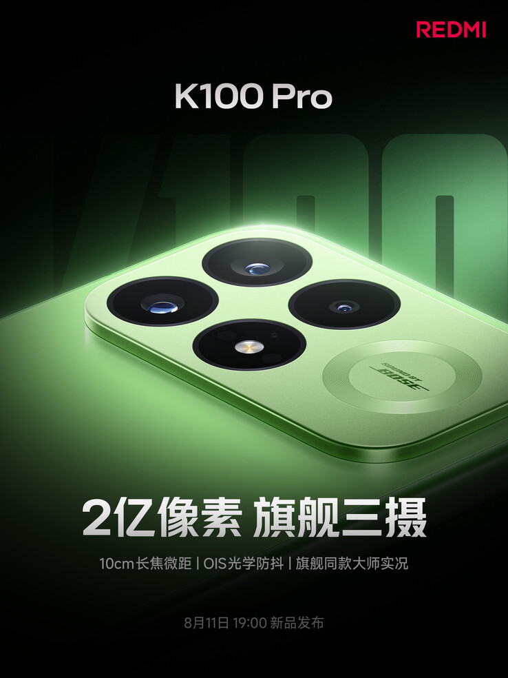 El Redmi K100 Pro cuenta con una cámara principal de 200 MP con estabilización óptica de imagen (OIS).