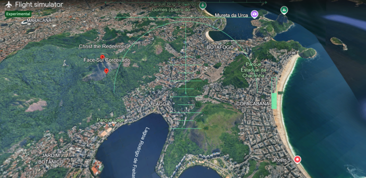Un vuelo experimental sobre Río de Janeiro.