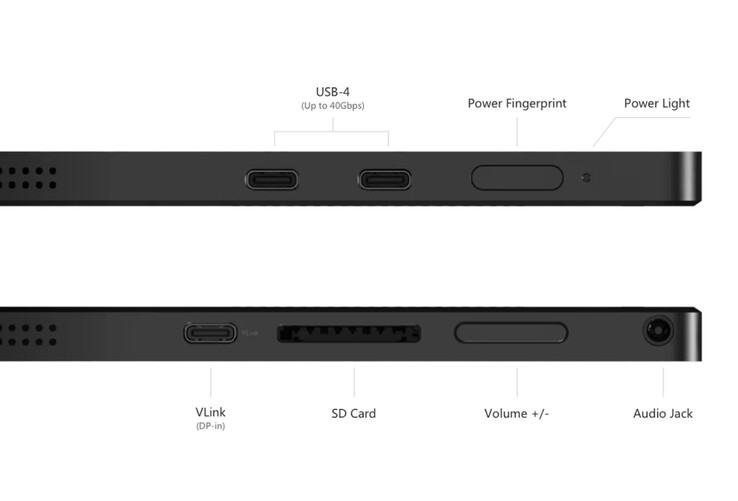 Conexiones externas del Minisforum V3 (fuente: Minisforum)