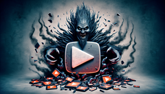 YouTube como entidad maligna (Generado con DALL-E 3)