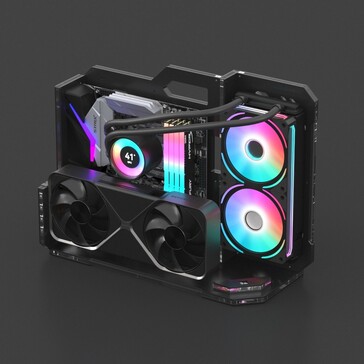 La carcasa mATX al aire libre Geeek Exo 1 admite GPU de hasta 335 mm. (Fuente de la imagen: Geeek)