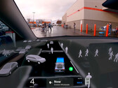 AI DRIVR en YouTube demuestra su Tesla funcionando con FSD v12 navegando por un aparcamiento de Costo con notable facilidad. (Fuente de la imagen: AI DRIVR en YouTube)