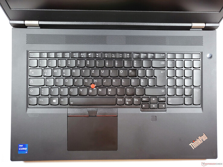 Lenovo ThinkPad P17 G2: Área del teclado
