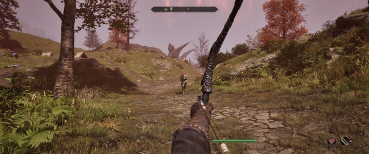 Mantenemos a raya a este bandido con el arco. (Fuente de la imagen: The Elder Scrolls IV: Oblivion Remastered)