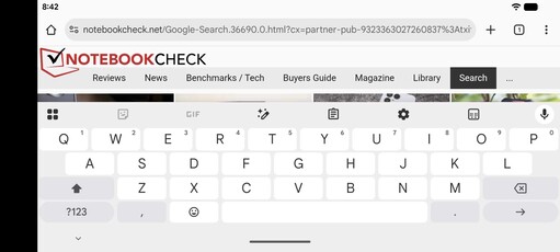Gboard en modo horizontal