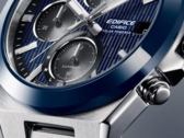 En los nuevos modelos Edifice, el color del bisel combina a la perfección con la esfera. En la imagen, un primer plano del bisel del Casio Edifice EFS-S650D-2A. (Fuente de la imagen: Casio) 
