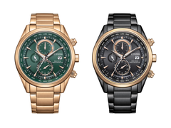 De izquierda a derecha: Citizen Eco-Drive AT8263-87X y AT8268-83E, ambos fotografiados sobre fondo blanco. (Fuente de la imagen: @plus9time en Instagram)