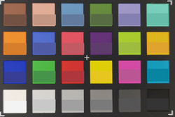 ColorChecker: La mitad inferior de cada área de color muestra el color de referencia - Cámara principal