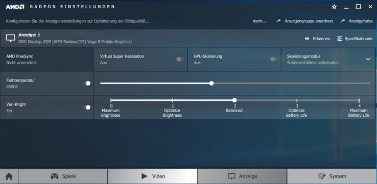 Radeon Settings estaba precargado en el dispositivo