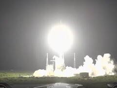 Imagen del cohete Falcon 9 en el lanzamiento (Fuente de la imagen: NASA; recortada)