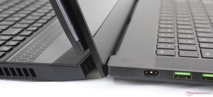 Izquierda: Dell Alienware m15, derecha: Razer Blade 15 Modelo Avanzado Izquierda: Dell Alienware m15, derecha: Razer Blade 15 Modelo Avanzado