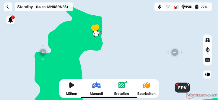 Gestión del mapa, aquí creación de una zona prohibida