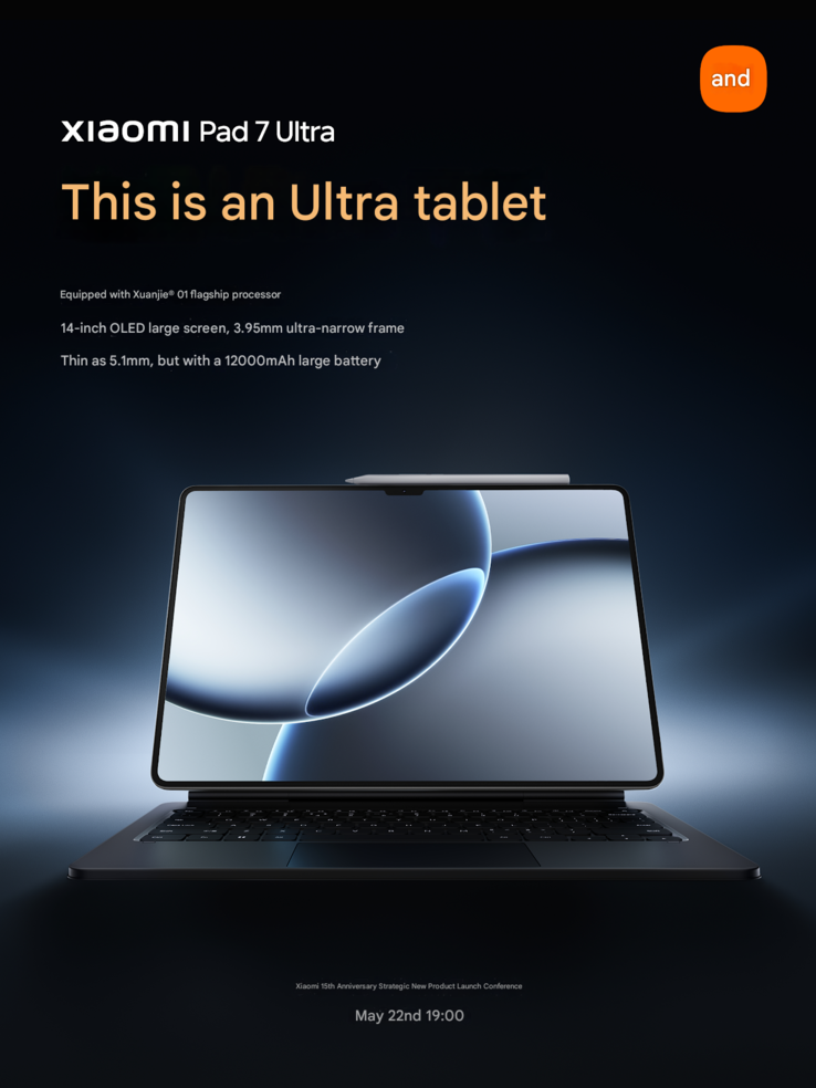 Xiaomi compartió algunos detalles básicos sobre la Pad 7 Ultra (Fuente de la imagen: Xiaomi - machine translated)