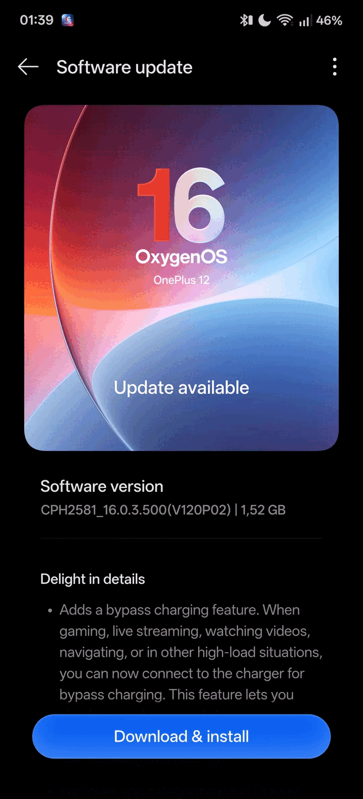  OTA de OxygenOS 16.0.3.500 (Fuente de la imagen: OnePlus Community)
