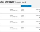 Listado de Geekbench Samsung SM-G525F (Fuente: Geekbench Browser)