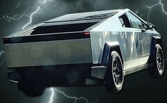 El prototipo Tesla Cybertruck fue visto en Palo Alto, California, donde se estaba probando en la vía pública. (Fuente de la imagen: ftronz & Unsplash - editado)