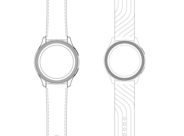 OnePlus ha presentado bocetos de dos smartwatches ante la DPMA en Alemania. (Fuente de la imagen: DPMA)