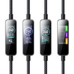 El cable de carga dispone de diferentes modos de visualización
