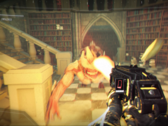 En Dreadtome, los jugadores disponen de un artilugio repulsor para empujar a los enemigos, un arma de fuego básica y escenarios de combate estrechos que les obligan a utilizar ambas cosas. En la imagen, una captura de pantalla del juego. (Fuente de la imagen: Steam)