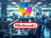 Imagen de Office en la que se ven los logotipos de Microsoft Copilot y Nintendo