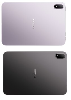 Oppo Pad Min en los colores «Monet Purple» y «Space Gray»