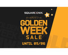 Una imagen promocional de la Golden Week Sale 2025 de Square Enix con la Golden Week escrita en negrita y las fechas del evento en la parte inferior. (Fuente de la imagen: Square Enix)