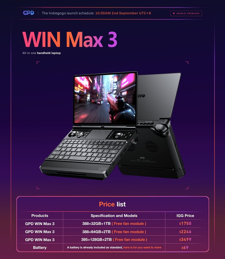 El GPD Win Max 3 tiene el precio que cabría esperar de un sistema equipado con Strix Halo en medio de la actual escasez de DRAM.