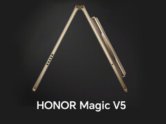 Puede que la Honor Magic V5 sea delgada, pero la carcasa de su cámara le añadirá mucho volumen. (Fuente de la imagen: Honor - editado)