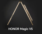 Puede que la Honor Magic V5 sea delgada, pero la carcasa de su cámara le añadirá mucho volumen. (Fuente de la imagen: Honor - editado)