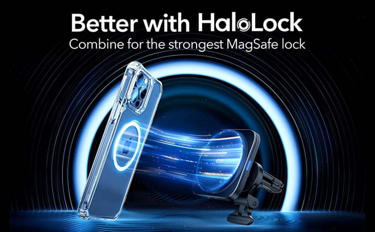 ESR recomienda una carcasa compatible con MagSafe para obtener todos los efectos del HaloLock mini. (Fuente: ESR)