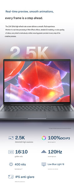 Especificaciones de la pantalla del portátil ZBook X 16 G2ig (traducción automática)