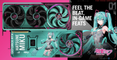 Asus RTX 5080 ROG Astral Edición Hatsune Miku: ¿Cantará la canción del quejido de la bobina? (Fuente de la imagen: Videocardz.com)