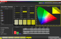 Saturación CalMAN (perfil: predeterminado)