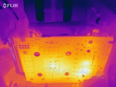 Mapa de calor de la PNY GeForce GTX 1660 XLR8 Gaming OC durante una prueba de esfuerzo (PT 100%)