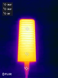 Acumulación de calor durante la prueba de esfuerzo (lado superior)
