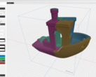 3D slicer herramienta de impresión 3D gratuita para pequeñas impresoras con un Benchy en exposición