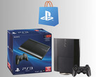Logotipo de PlayStation Store sobre la consola PS3 (Fuente de la imagen: PlayStation Blog con modificaciones)
