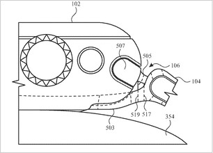 Apple Reloj con cámara. (Fuente de la imagen: USPTO)