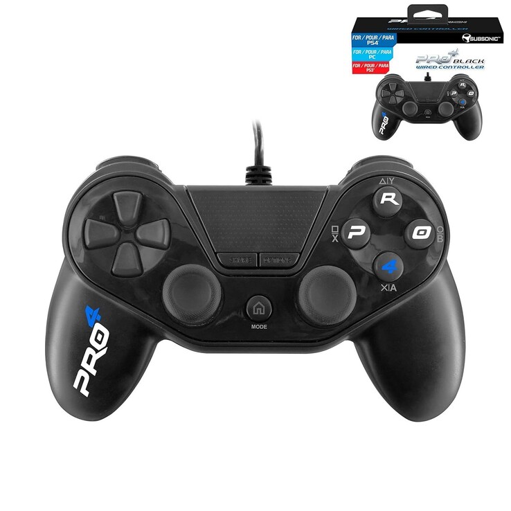 El mando con cable Pro4 de Subsonic para la PlayStation 4 cuesta menos de 20 euros en Amazon. En comparación, el Dual Shock 4 original cuesta unos 60 euros. (Fuente: Amazon )