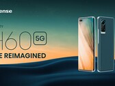 El Hisense Infinity H60 5G tiene una parte trasera de piel sintética y seis cámaras de calidad variable. (Fuente de la imagen: Hisense)