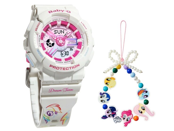 El reloj Casio G-Shock Baby-G x My Little Pony BA-110XMLP25-7PFUN. (Fuente de la imagen: Casio)