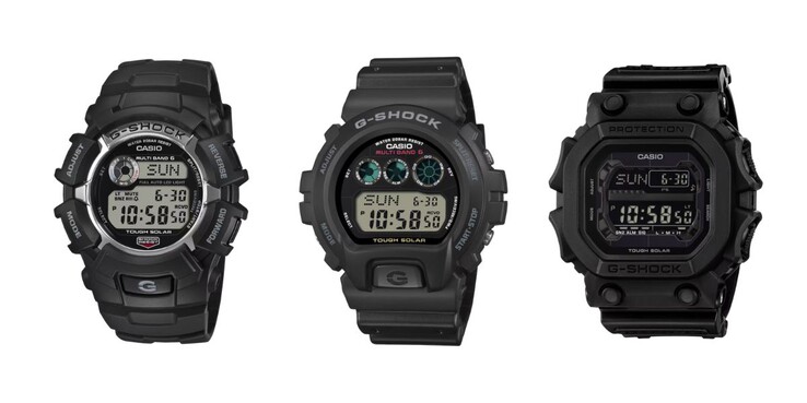 De izquierda a derecha: los relojes Casio G-Shock GW2310U-1, GW6900U-1 y GX56UBB-1