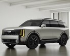 El Kia Telluride 2027 que aparece en la imagen, en el acabado «Ivory Silver»