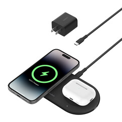 Cargador inalámbrico 2 en 1 Qi2 BoostCharge Pro (Fuente de la imagen: Belkin)