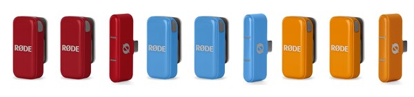 El Røde Wireless Micro en rojo, azul y naranja. (Fuente de la imagen: Røde)