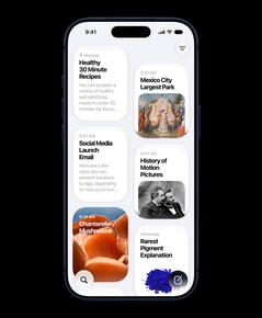 La aplicación Siri muestra las conversaciones anteriores.