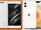 El Xiaomi Mi 6 original y el Apple iPhone 12 mini apuntan al mercado de los teléfonos pequeños. (Fuente de la imagen: Xiaomi/Apple - editado)