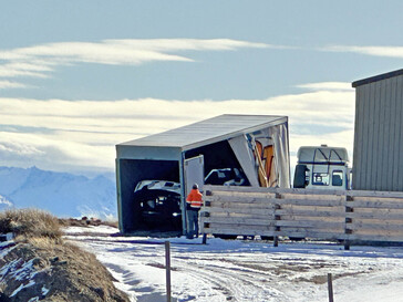 Las imágenes del Cybertruck se tomaron en el Campo de Pruebas del Hemisferio Sur, donde el pick-up eléctrico está siendo sometido a pruebas de invierno. (Fuente de la imagen: Cybertruck Owners Club)