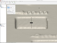 Medición de la profundidad de 4 mm en el Scanbench en QuickSurface
